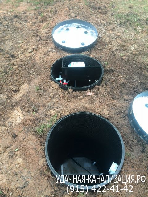 Установка в глине автономной канализации на 4-х человек НТ-БИО-2 с возможностью периодической эксплуатации в любое время года